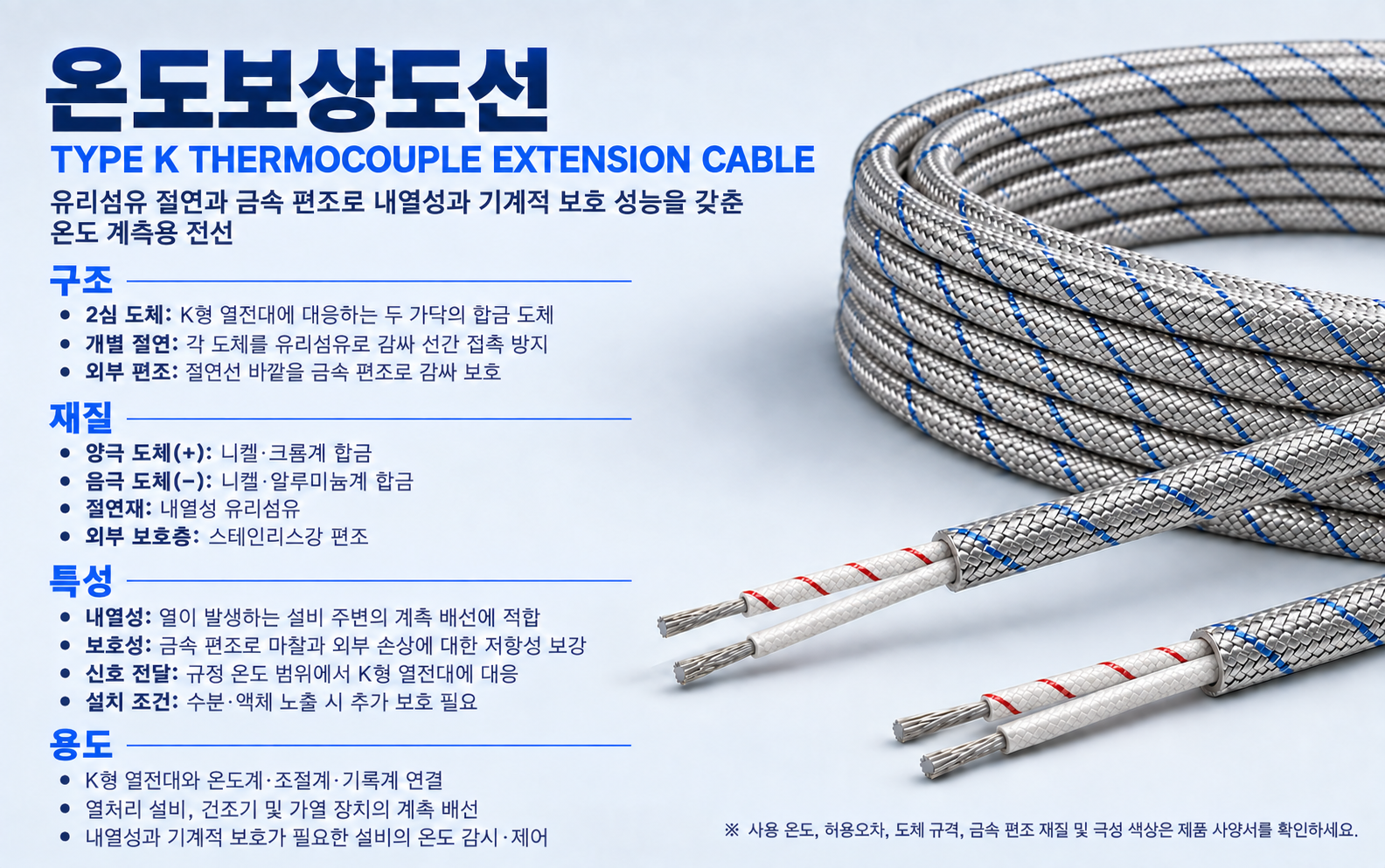 GS-TYPE 보상도선 구조 재질 특성 용도 안내