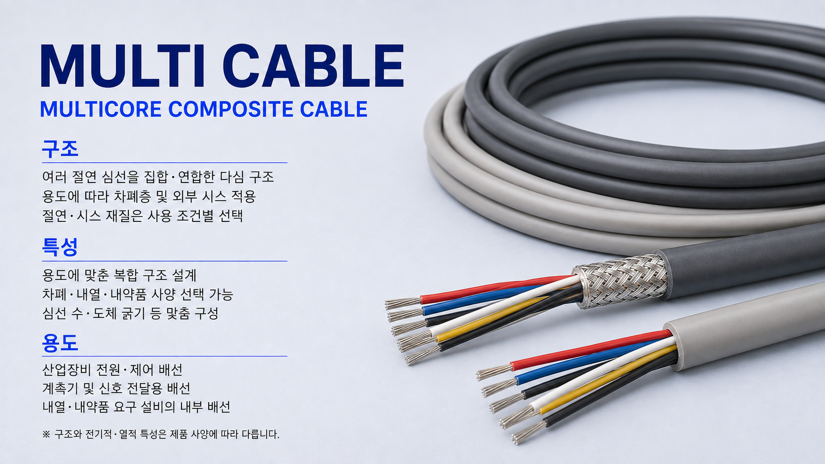 MULTI CABLE 구조 특성 용도